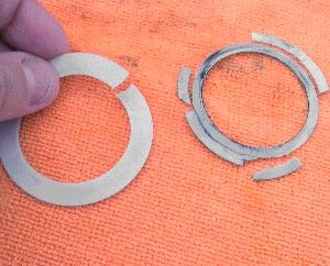 EQ6 RA Shim washers after removal