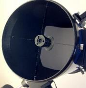Inserting white card into telescope