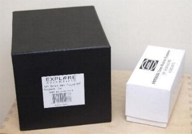 The gigiantic packing box of the Explore Sceintific ES1400